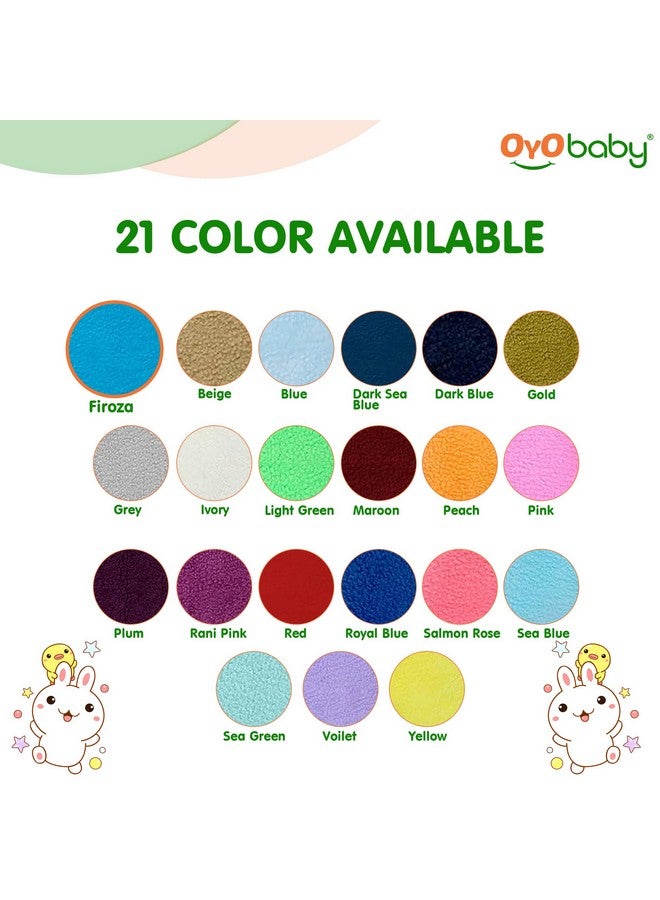 OYO BABY OYO BABY Quickly Dry Super Soft Waterproof and Reusable Mattress Protector, Small (Firoza)  - Image 4