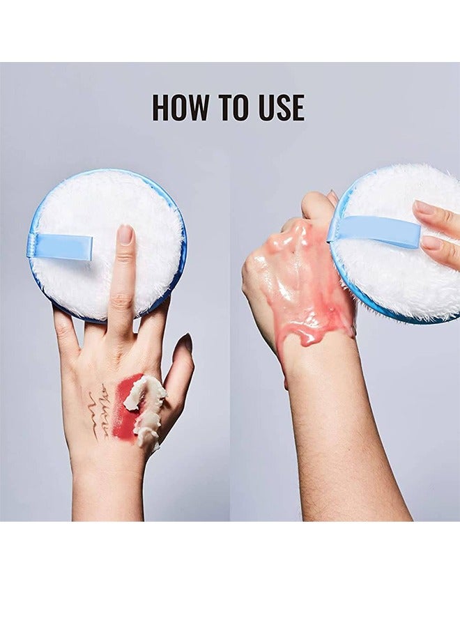 Generic Reusable makeup remover cloth face and eye cleanser clean sponge 4 Pieces Random Color  - Image 3