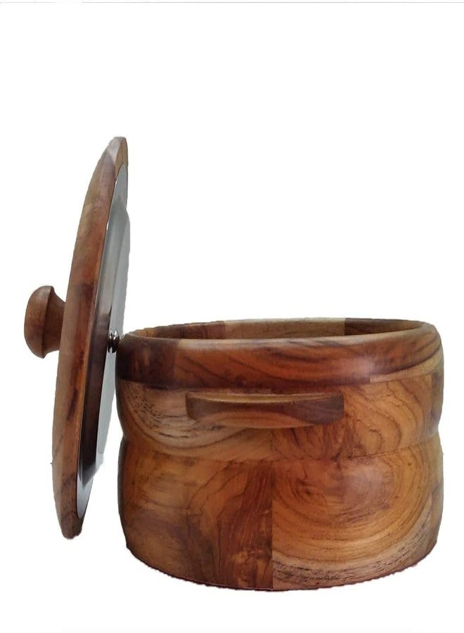 CLOUDTAIL CHOICE Wooden Chapati Box, Roti Box, Paratha, Puri Box Wooden Casserole - Image 2