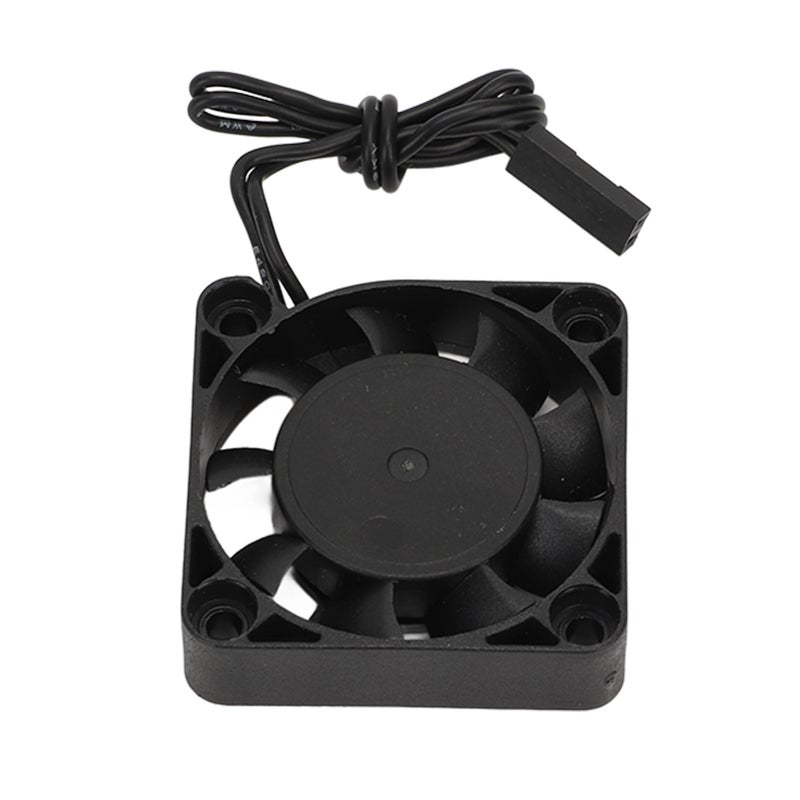 مروحة تبريد RC من الحديد والبلاستيك خفيفة الوزن سريعة التسارع مبرد محرك RC مقاس 40 × 40 مم أسود للسيارات النادرة 1/10 طراكس 7.4 فولت - Image 4