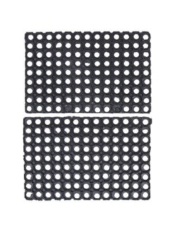 Status Contract Status 2 Contract Hollow Rubber Mat 2-Piece Black, 38 X 58 Cm  - Image 1