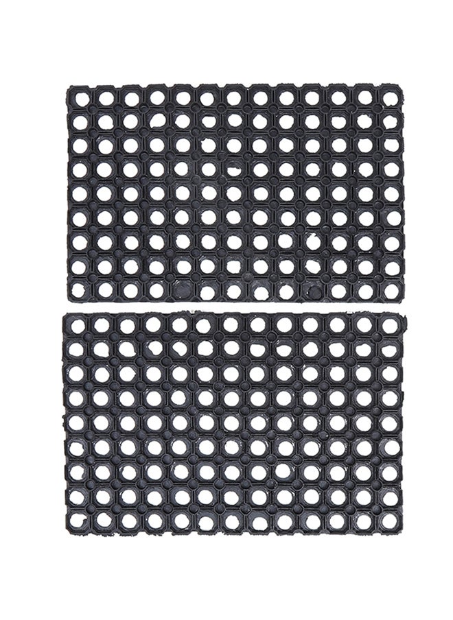 Status Contract Status 2 Contract Hollow Rubber Mat 2-Piece Black, 38 X 58 Cm  - Image 1