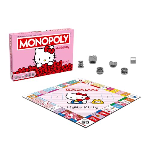 Winning Moves Hello Kitty Monopoly Board Game Ideal for 26 Players and A Great Gift for Fans Aged 8 and Up - Image 5
