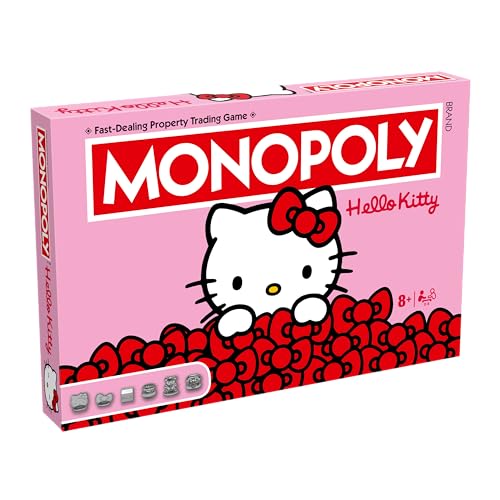 Winning Moves Hello Kitty Monopoly Board Game Ideal for 26 Players and A Great Gift for Fans Aged 8 and Up - Image 1