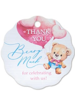 Generic 50pcs Adorable Thank You Beary Much Gift Tags for Baby Showers or Children's Birthday Party  - Image 1