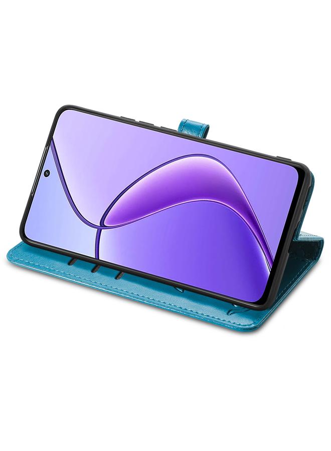 اس-توب جراب هاتف Realme 12 من الجلد المنقوش بنقشة قطة وكلب - Image 4