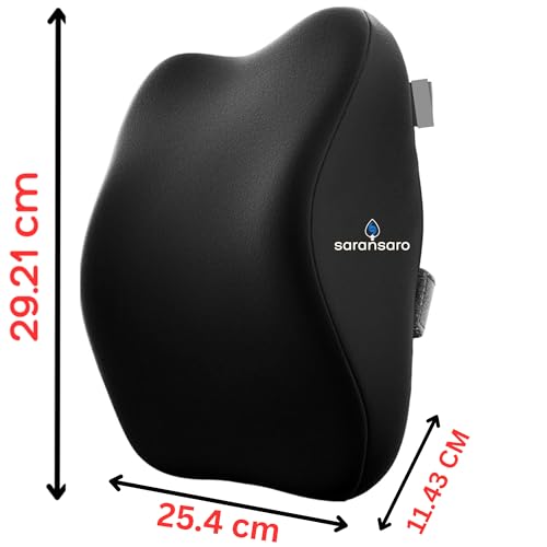 SARANSARO Memory Foam Car Neck Rest Pillow – Ergonomic Cervical Support Cushion for Long Drives, Soft Breathable Car Head Support, Pain Relief Design (Universal Fit) - Image 3