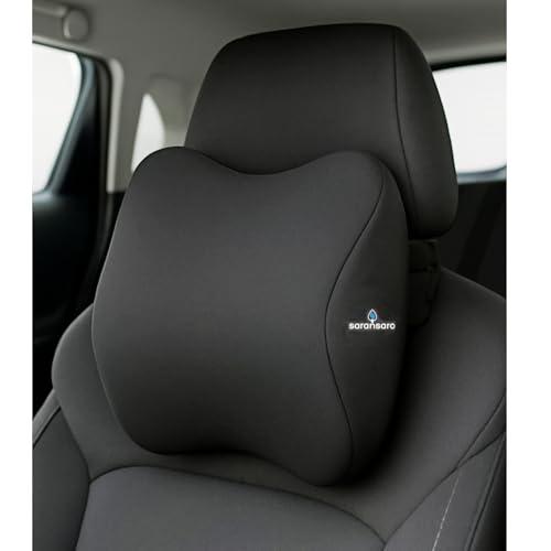 SARANSARO Memory Foam Car Neck Rest Pillow – Ergonomic Cervical Support Cushion for Long Drives, Soft Breathable Car Head Support, Pain Relief Design (Universal Fit) - Image 5
