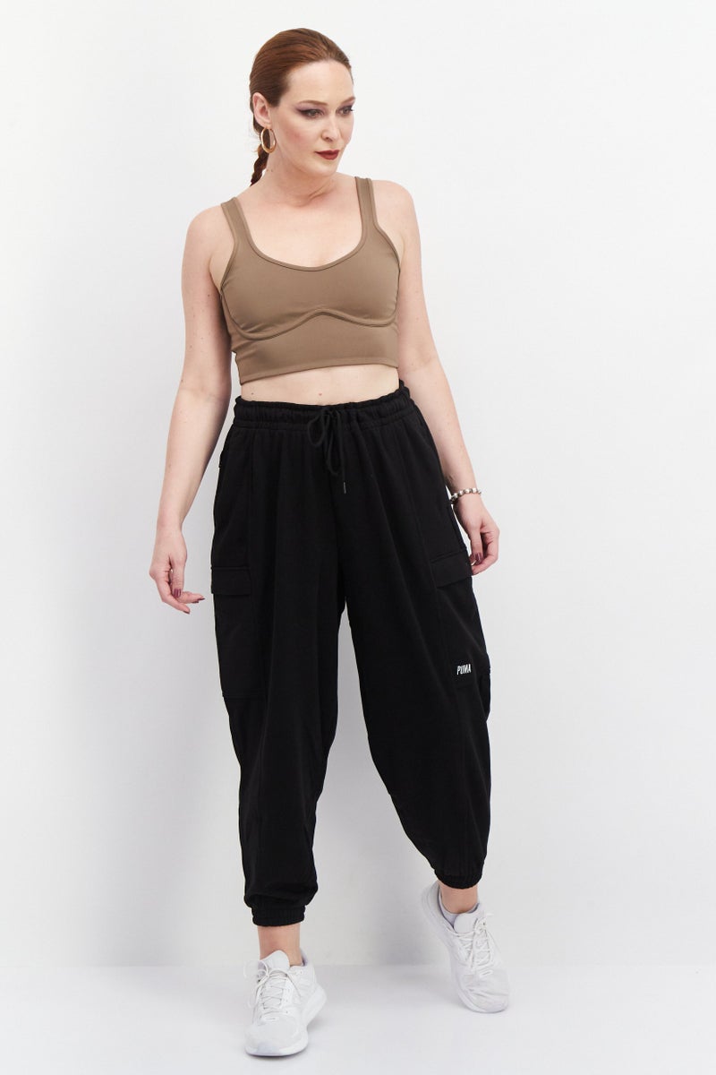 PUMA Women Relaxed Fit Training Cargo Sweatpants, Black - Image 3