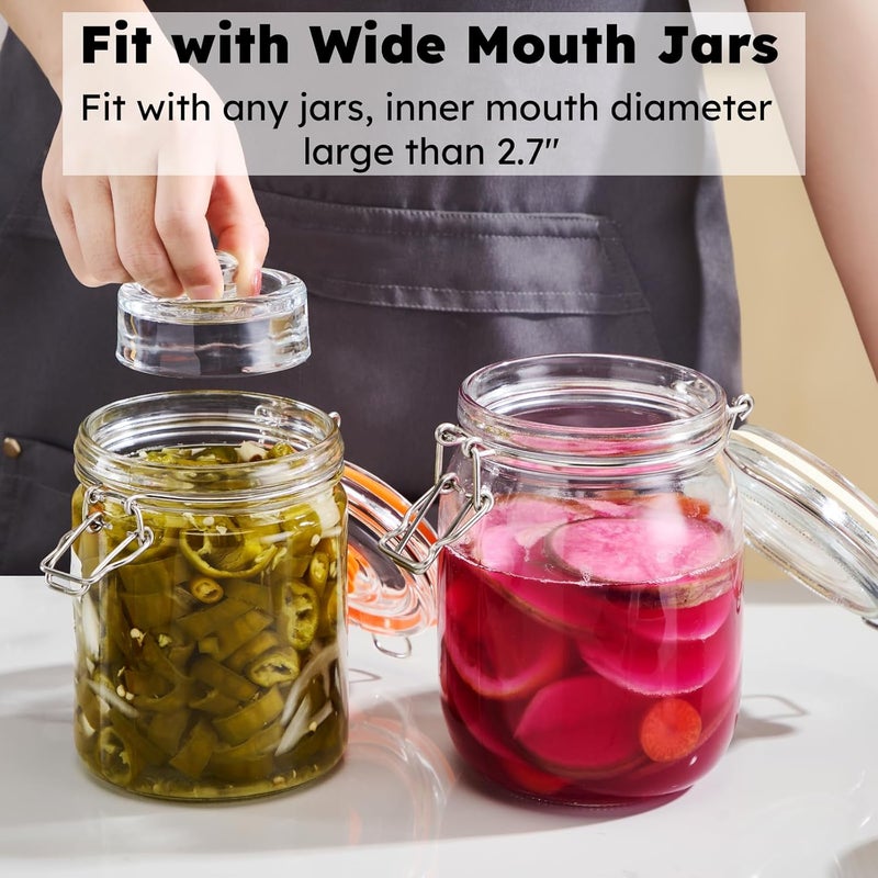JILLMO Easy Grip Fermentation Weight- 4 Pack of Glass Weights for Wide Mouth Mason Jars - Image 4