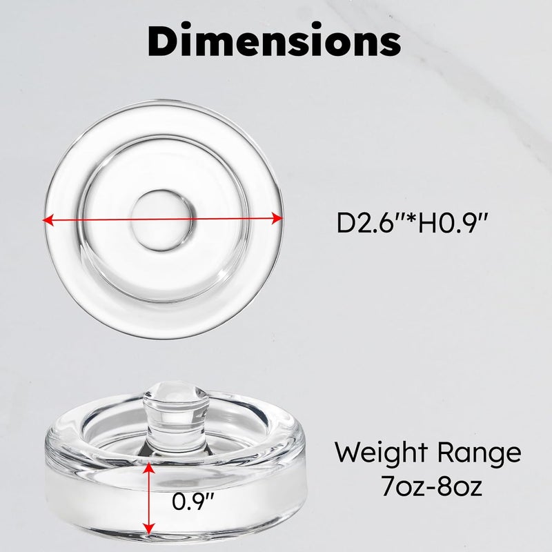 JILLMO Easy Grip Fermentation Weight- 4 Pack of Glass Weights for Wide Mouth Mason Jars - Image 2