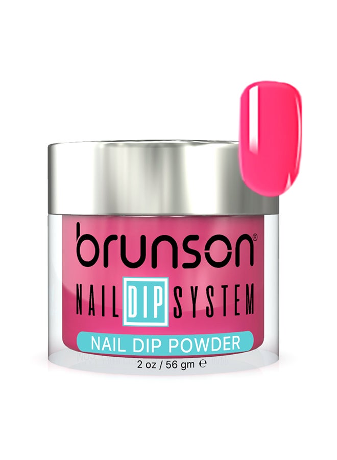 brunson Nail Dip Powder Dip And Buff System Color 56gm, French Nail Art Starter Manicure Salon DIY At Home Odor Free And Long Lasting No Needed Nail Lamp Curing BDK154