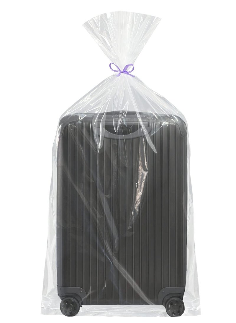 Extra Large Clear Plastic Storage Bags,5Pieces 40x60 Inches Big Giant Jumbo Huge Plastic Storage Bags for Luggage, Suitcase,Furniture,5 Ribbons Included 