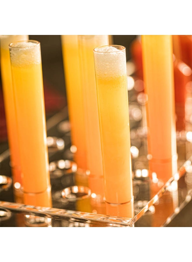 Restaurantware Delgado 1 Ounce Test Tube Shot Glasses, 100 Disposable Test Tube Shots For Alcohol - Tube Rack Sold Separately, Scientific Themed Party Decorations, Clear Plastic Test Tube Glasses, - Image 3