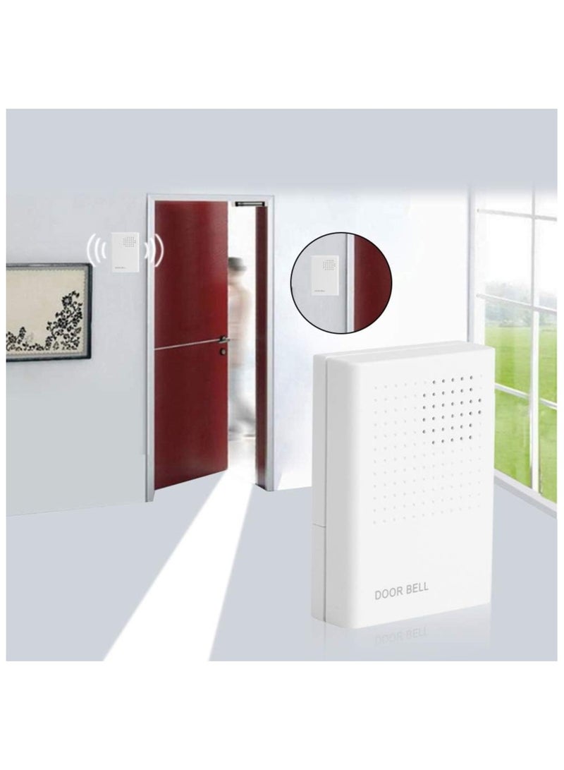 90db Small Size Welcome Guest Wired Doorbell with ABS Non-Flammable Door Alarm Wall-Mount Ring Chime for Home and Office Access Control System  - Image 2