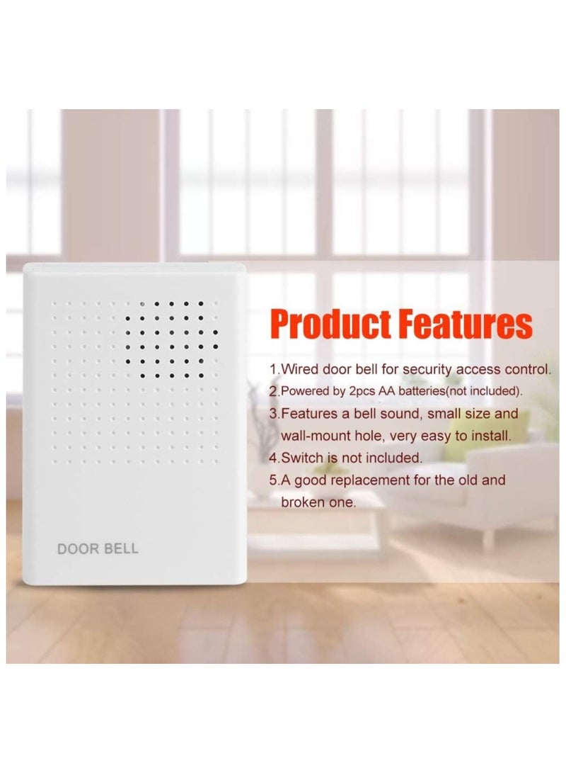 90db Small Size Welcome Guest Wired Doorbell with ABS Non-Flammable Door Alarm Wall-Mount Ring Chime for Home and Office Access Control System  - Image 3