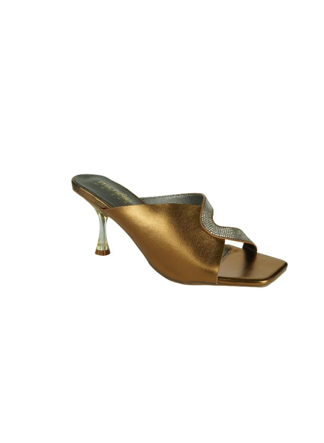 ميشيل مورجان Michelle Morgan Ladies Kitten Heel 213RJ772 Bronze