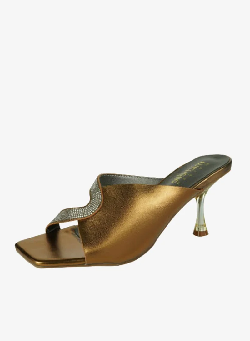 Michelle Morgan Bronze Michelle Morgan Ladies Kitten Heel 213RJ772 Bronze for Women | Best Price UAE