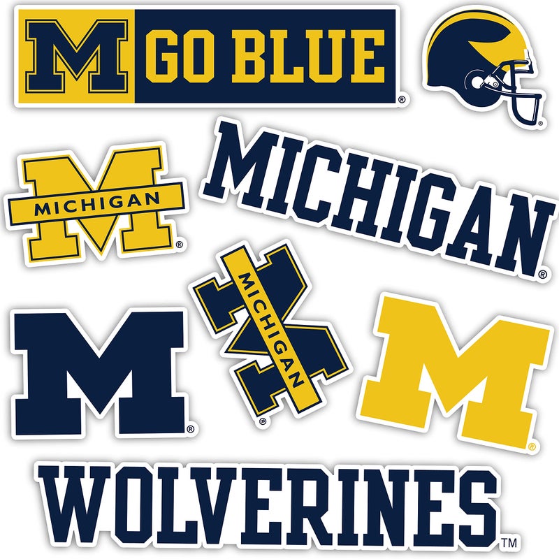 Desert Cactus University of Michigan Sticker Wolverines UM U of M Sticker Vinyl Decals Laptop Water Bottle Car Scrapbook Sheet T2 Type 2