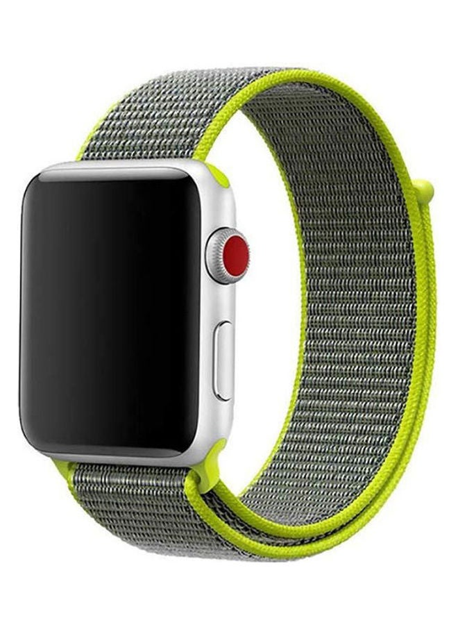 NIBEMINENT Nylon Watch Bracelet Compatible With Apple 42 Mm 44 All Version Flash Color - Image 2