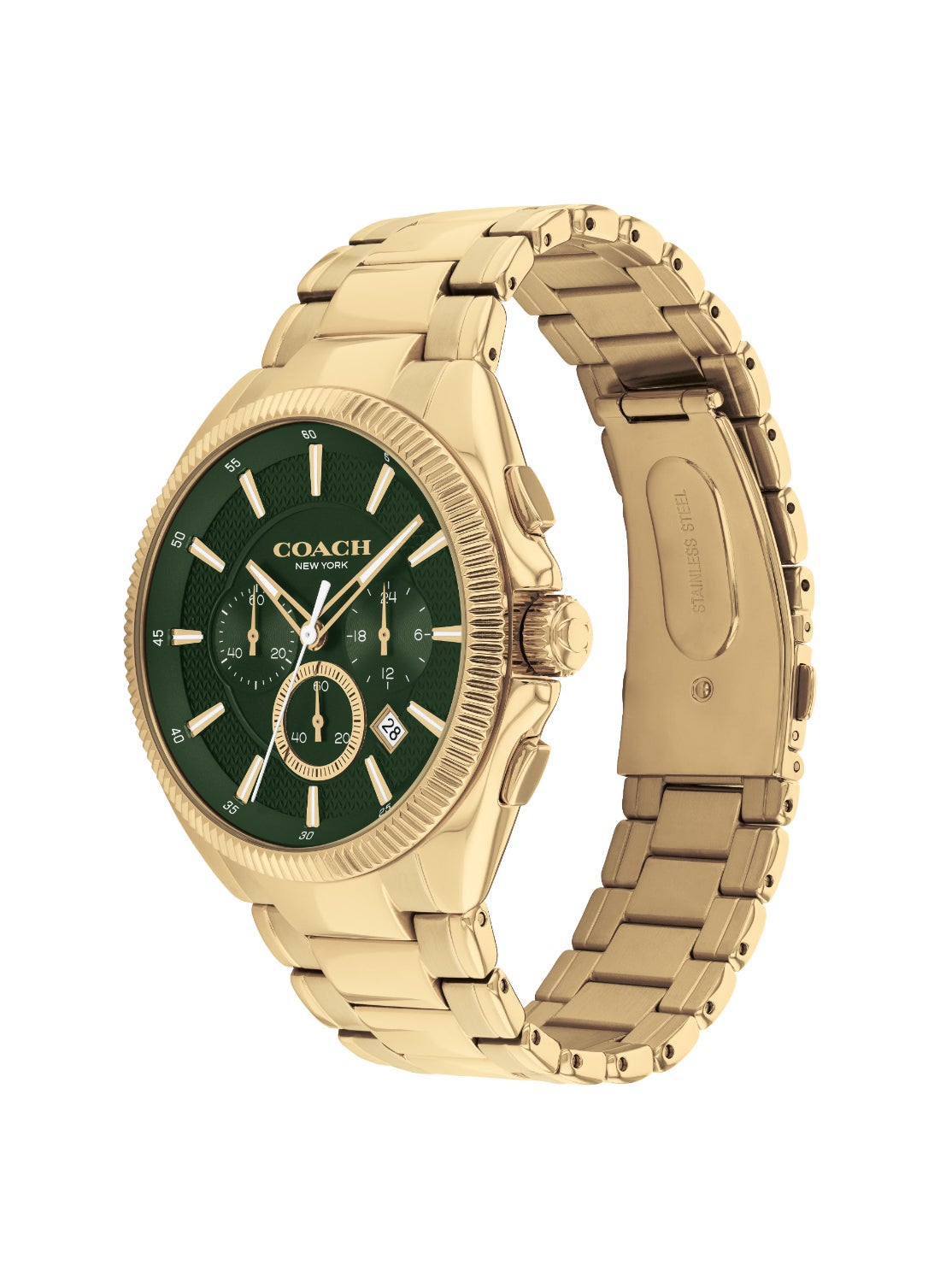 COACH COACH WATCHES ROUND CHRONOGRAPH MEN'S GREEN CASE WATCH - 14602680 