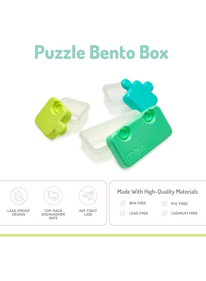 melii صندوق بينتو مقاوم للتسرب وآمن للاستخدام في الميكروويف والفريزر - حاوية تخزين طعام ممتعة مكونة من 3 أقسام للأطفال والكبار - Image 2