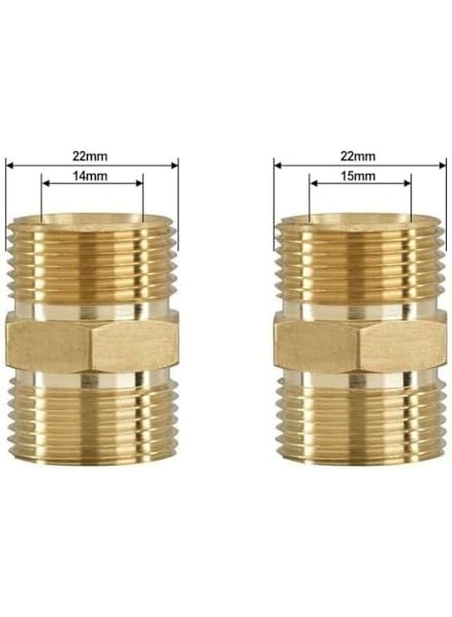 M22 محول خرطوم غسيل بالضغط 15 مم لخرطوم الحديقة وملف المضخة - Image 4
