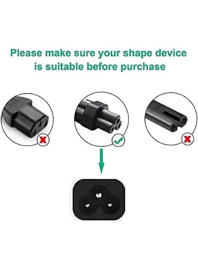 Type-G (1.8-Meter) Laptop Charger Power Cable Cord - 3-Pin For Laptop/Computers/LCD Screens/Video Games/Notebooks/Printers/SMPS, & Lack TFT/CRT Monitors Power Cord, With A 3-Pin Adapter. - Image 2