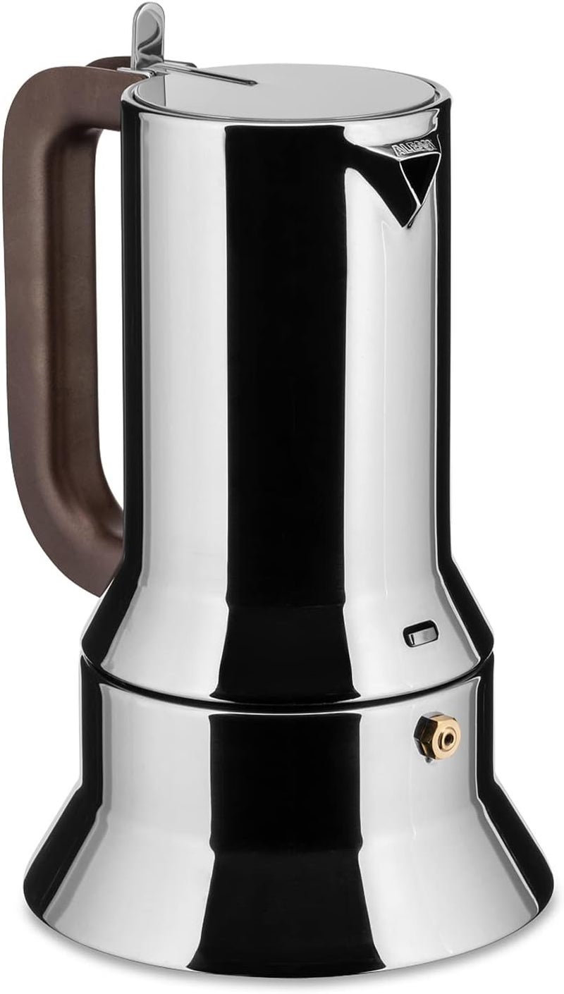 Alessi 6-Cup Espresso Coffee Maker - 18/10 Stainless Steel, Mirror Polished with Magnetic Heat Diffusing Bottom - Image 2