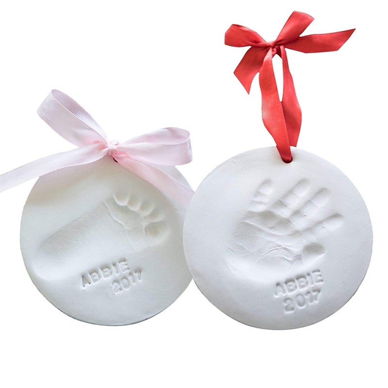 Newborn Baby Handprint Footprint Ornament Kit Baby Milestone Keepsake Baby Shower Gift for Boys Girls - Image 1
