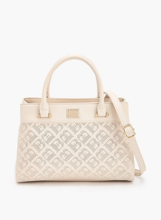 Flora Bella By Shoexpress Flora Bella Laser Cut Tote Bag with Detachable Strap