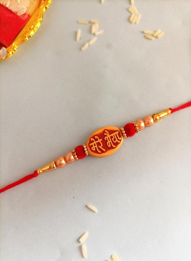 Craftomanic® Pack Of 2 Rudraksh Rakhi For Bhai Dora Rakhi With Roli Chawal/Rakhi Combo For Bhaiya - Image 3