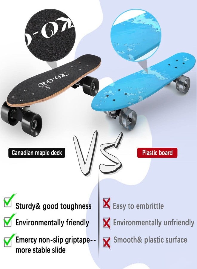 KO-ON Skateboard Complete Skateboards 22 Inch Mini Cruiser Skateboards for Beginners Kids Boys and Girls (Shark) - Image 5