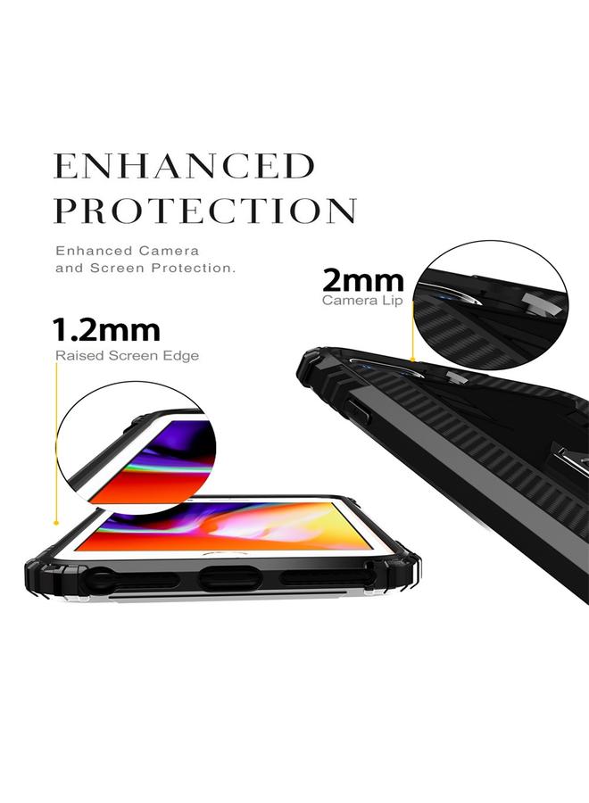 S-TOP Case For iPhone 6 Plus / 7 Plus / 8 Plus Carbon Fiber Protective Case with 360 Degree Rotating Ring Holder - Image 3
