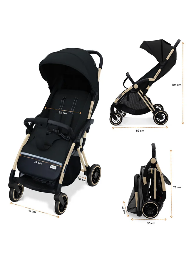 neobreez THETA Auto Fold Compact Lightweight Travel Toddler Baby Stroller,  Self-Stand Baby Trolley,  Pushchair,  Waterproof UPF 50+ Canopy, 0-4yrs,  22kg,  3yrs Warranty