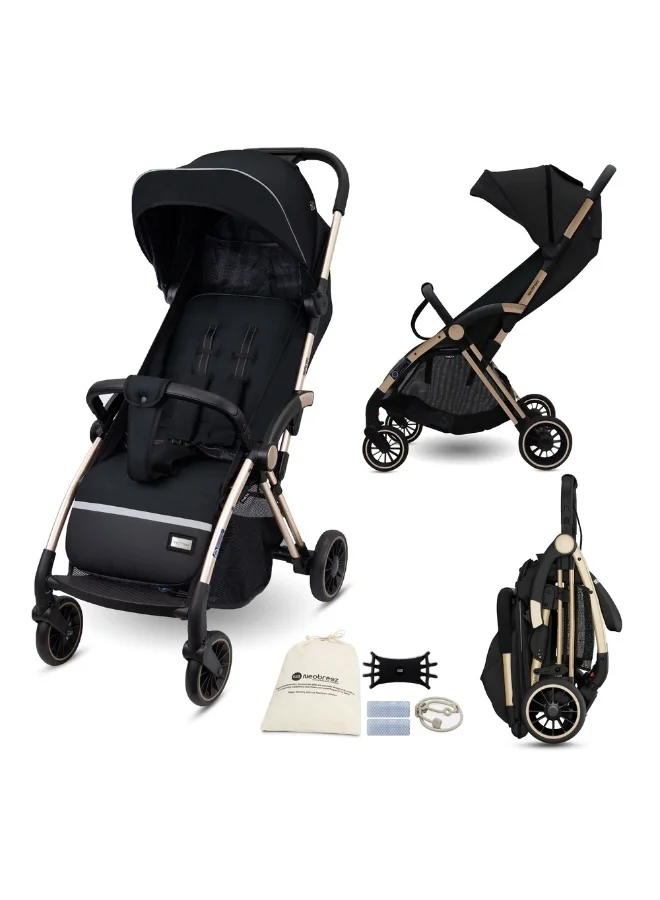 neobreez THETA Auto Fold Compact Lightweight Travel Toddler Baby Stroller,  Self-Stand Baby Trolley,  Pushchair,  Waterproof UPF 50+ Canopy, 0-4yrs,  22kg,  3yrs Warranty