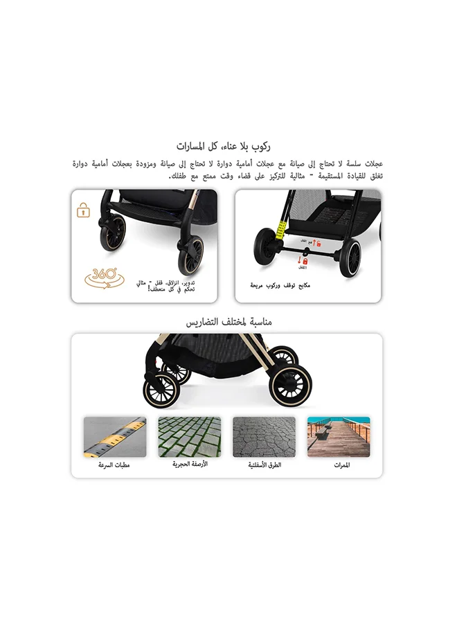 neobreez THETA Auto Fold Compact Lightweight Travel Toddler Baby Stroller,  Self-Stand Baby Trolley,  Pushchair,  Waterproof UPF 50+ Canopy, 0-4yrs,  22kg,  3yrs Warranty