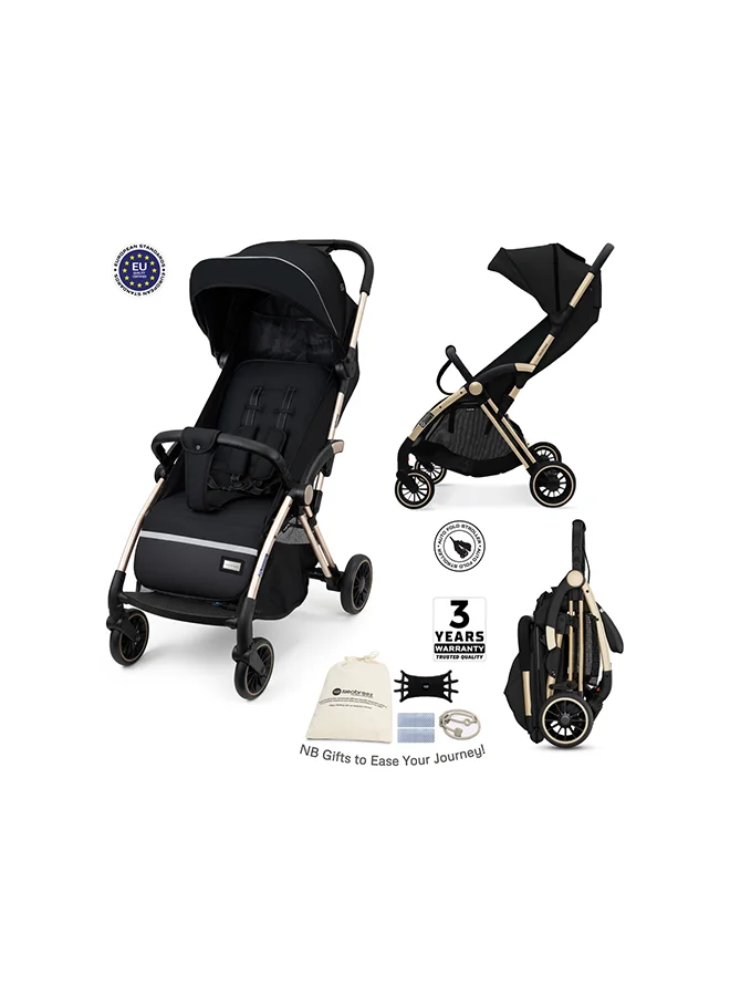 neobreez THETA Auto Fold Compact Lightweight Travel Toddler Baby Stroller,  Self-Stand Baby Trolley,  Pushchair,  Waterproof UPF 50+ Canopy, 0-4yrs,  22kg,  3yrs Warranty