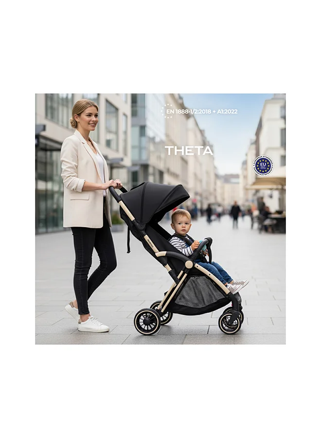 neobreez THETA Auto Fold Compact Lightweight Travel Toddler Baby Stroller,  Self-Stand Baby Trolley,  Pushchair,  Waterproof UPF 50+ Canopy, 0-4yrs,  22kg,  3yrs Warranty