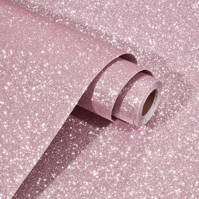 SPARKLE GLITTER WALLPAPER FOR BEDROOM WALLS 394 X 158 IN GLITTER CONTACT PAPER REMOVABLE WALLPAPER PEEL AND STICK SELF ADHESIVE SPARKLING WALL PAPER FOR LIVING ROOM WALL GIRLS VANITY DRAWERS