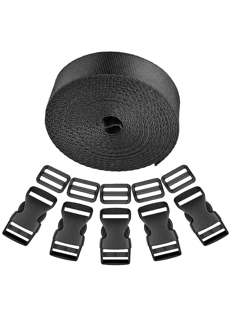 DIY Crafts DIY DIYC11737 Crafts Flat Side Release Buckles TriGlide Slides As Choice Meter Buckle TriGlide SlideWebbing 2 inch Sets 1 Buckle 1 TriGlide Slide 1mtr Webbing  - Image 1