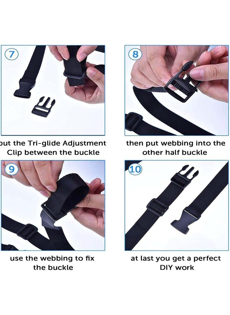 DIY Crafts DIY DIYC11737 Crafts Flat Side Release Buckles TriGlide Slides As Choice Meter Buckle TriGlide SlideWebbing 2 inch Sets 1 Buckle 1 TriGlide Slide 1mtr Webbing  - Image 4