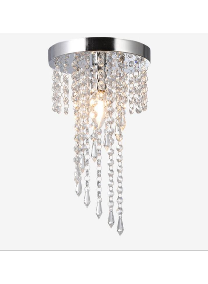 تركيبات إضاءة السقف LED الحديثة الأنيقة ثريا صغيرة كريستال دائرية الإضاءة - Image 4