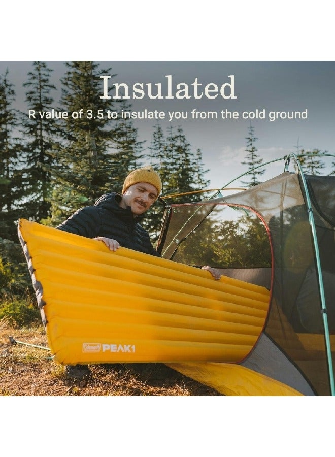 كولمان 2176622  3.5 × 21.7 × 88 بوصة كولمان بيك وان مرتبة نوم طويلة للتخييم قابلة للنفخ ماريجولد - Image 3