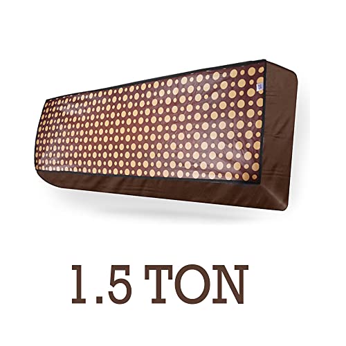 MW PRINTS Split Ac Cover With Indoor and Outdoor Unit for 1.5 Ton Capacity Water Resistance & DustProof (Dotted Brown) - Image 2