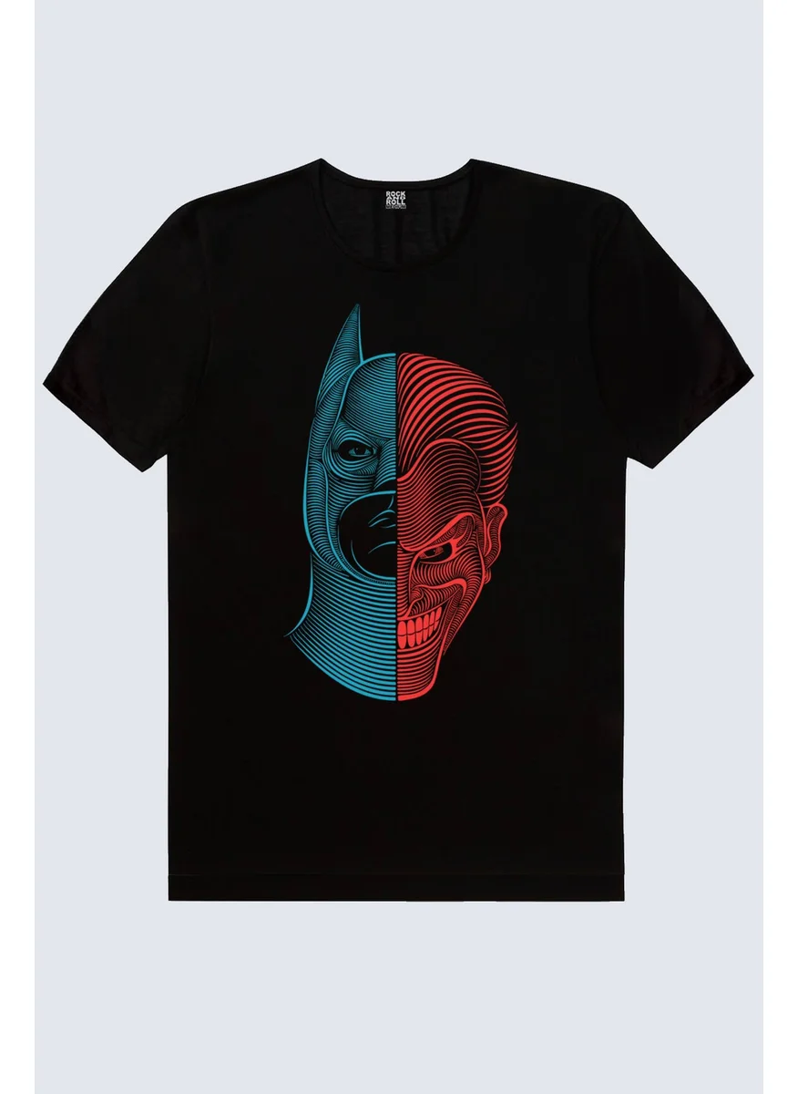 روك اند رول Half Hero Black Short Sleeve Men's T-Shirt