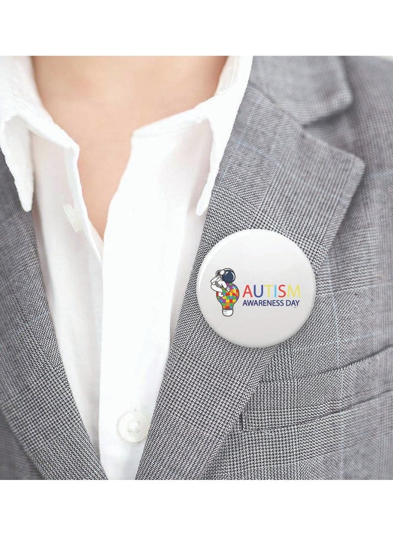 PRINTSHOP4ME Autism Awareness Button Badge - Lapel Pin for Backpacks and Jackets - Perfect for Events - Autism Awareness Pin Badge for Kids and Adults - Pin Badges for Autism Acceptance - Image 5