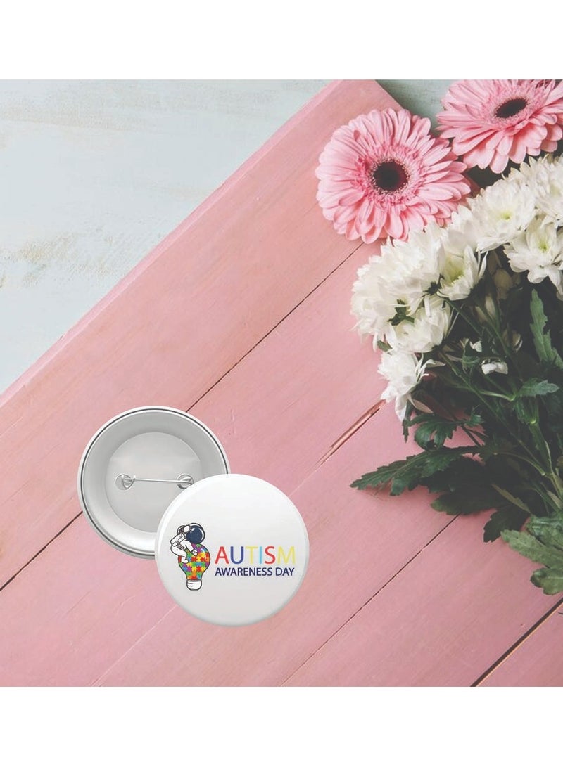 PRINTSHOP4ME Autism Awareness Button Badge - Lapel Pin for Backpacks and Jackets - Perfect for Events - Autism Awareness Pin Badge for Kids and Adults - Pin Badges for Autism Acceptance - Image 4
