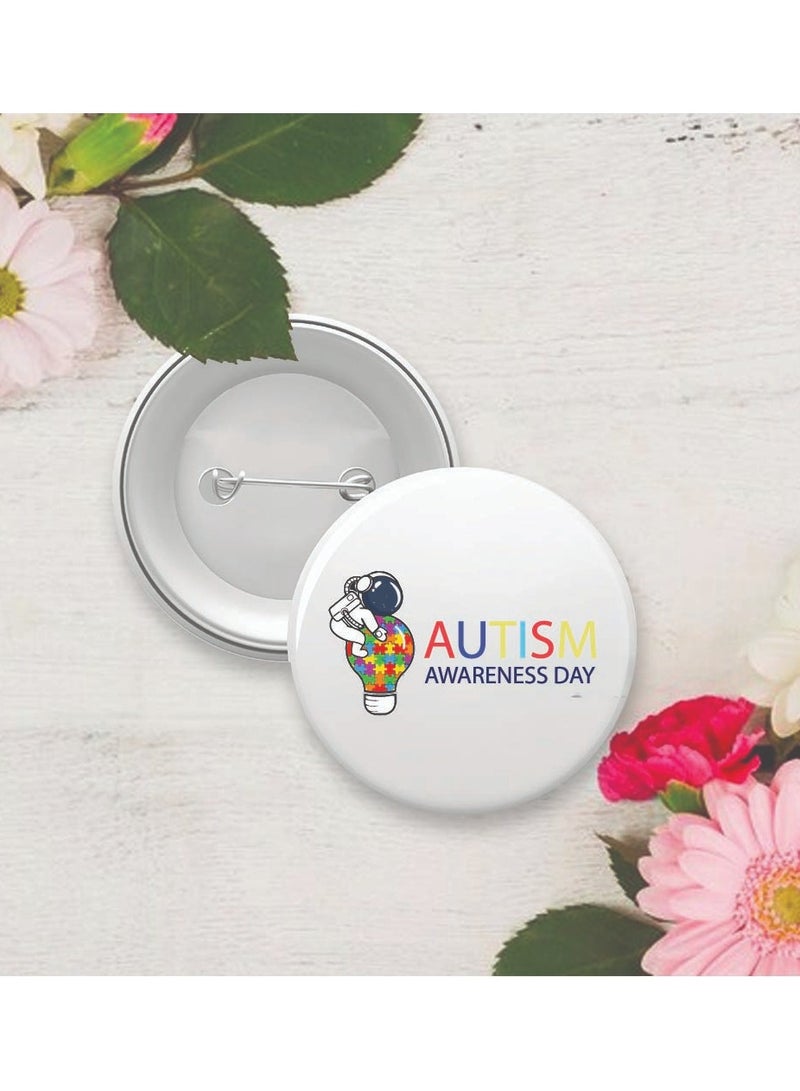 PRINTSHOP4ME Autism Awareness Button Badge - Lapel Pin for Backpacks and Jackets - Perfect for Events - Autism Awareness Pin Badge for Kids and Adults - Pin Badges for Autism Acceptance - Image 2