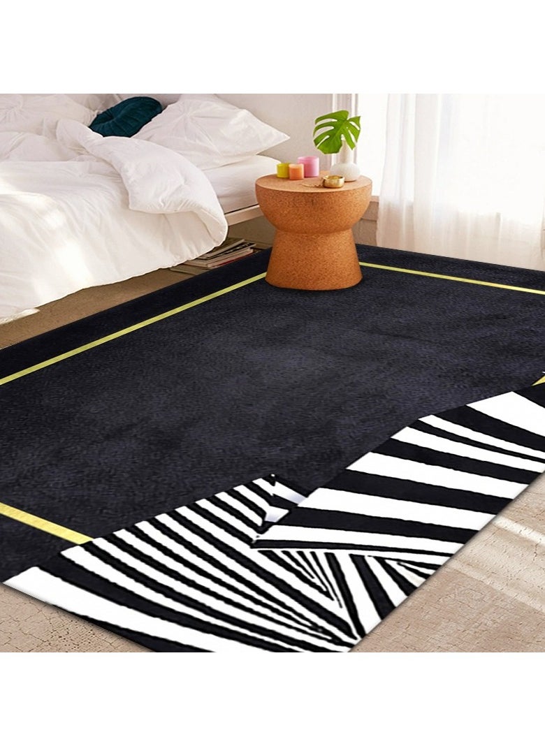 Squality Polyester Fiber Rectangular Simple And Comfortable Carpet(Carpet Only)